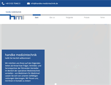 Tablet Screenshot of handke-medizintechnik.de